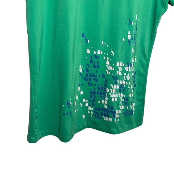 The North Face T-Shirt Women's Medium Green Short Sleeve Printed Logo Top - Picture 3 of 8